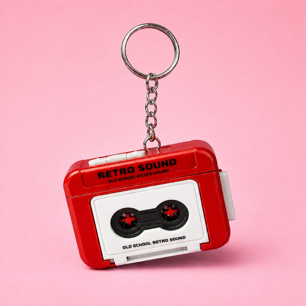 Recordable Retro Cassette Keychain