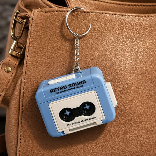 Recordable Retro Cassette Keychain