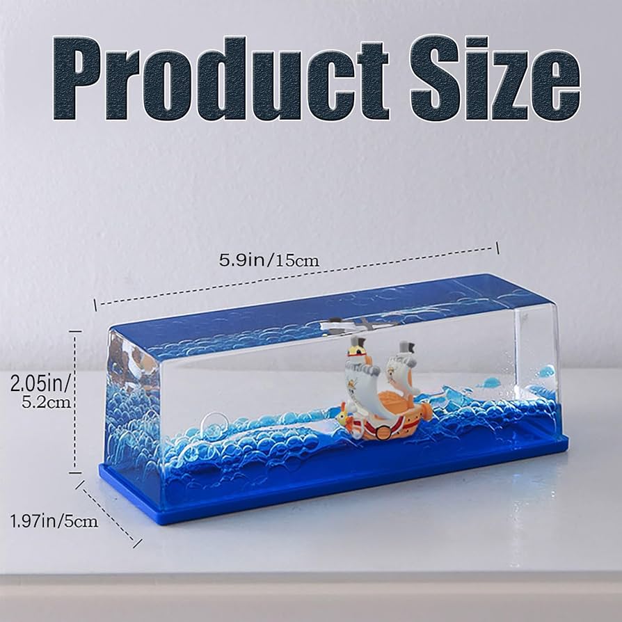 One Piece Dashboard Liquid Wave Ship Toy – Car Dashboard Decoration