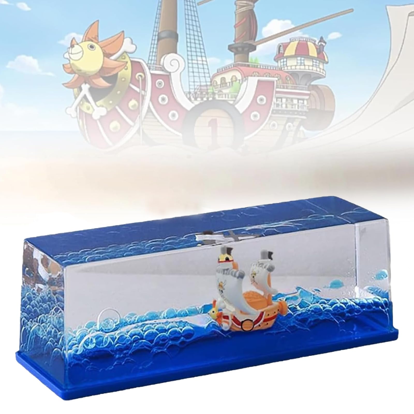 One Piece Dashboard Liquid Wave Ship Toy – Car Dashboard Decoration