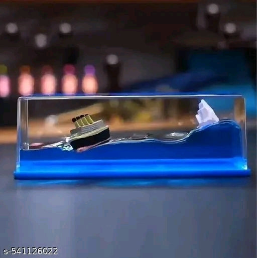 Car Dashboard Wave Ship Ornament – Liquid Motion Decorative Toy